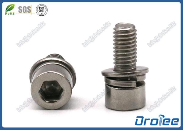 Stainless Steel 304 Socket Cap SEMS Screws with Doulbe Washers M5 x 12