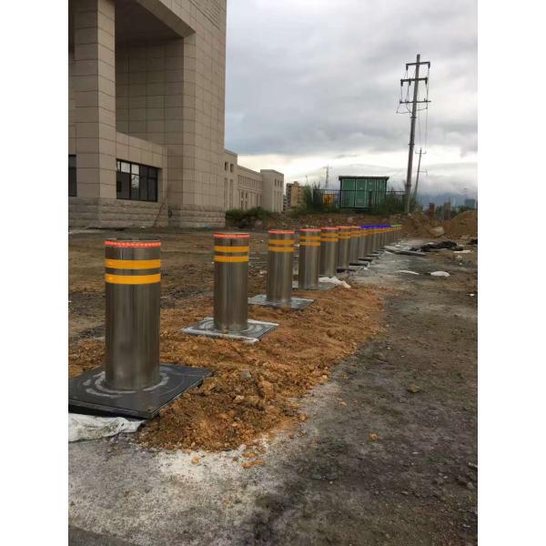 Traffic Road Safety Barrier Hydraulic Rising Bollards Stainless Car Park Bollards