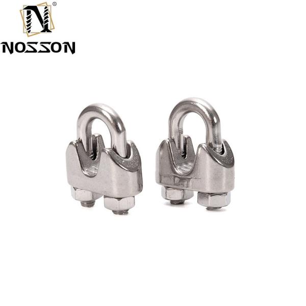 ZINC Finish Double Pipe Clamps for Stainless Steel Wire Rope within Metric Measurement System