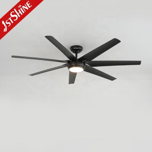 65 polegadas 7 ABS Black Blades LED ventilador de teto com controle remoto e iluminação multicolor