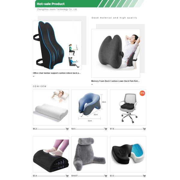 Soft Memory Foam Mesh Lumbar Support Desk Chair Back Cushion for Improved Posture