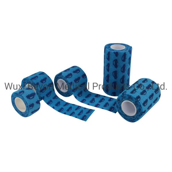 5cm OEM Cohesive Bandage Finger Customized Pattern OEM Logo Printed