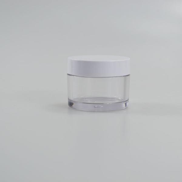 50 g de contenant cosmétique PETG rond transparent pour crème faciale