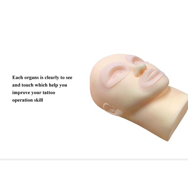 piel permanente de la práctica del tatuaje del maquillaje de la cabeza reutilizable del maniquí 5D