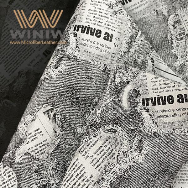 Artificial Synthetic Leather Fabric Microfiber PU Embossed Shoe Lining Material