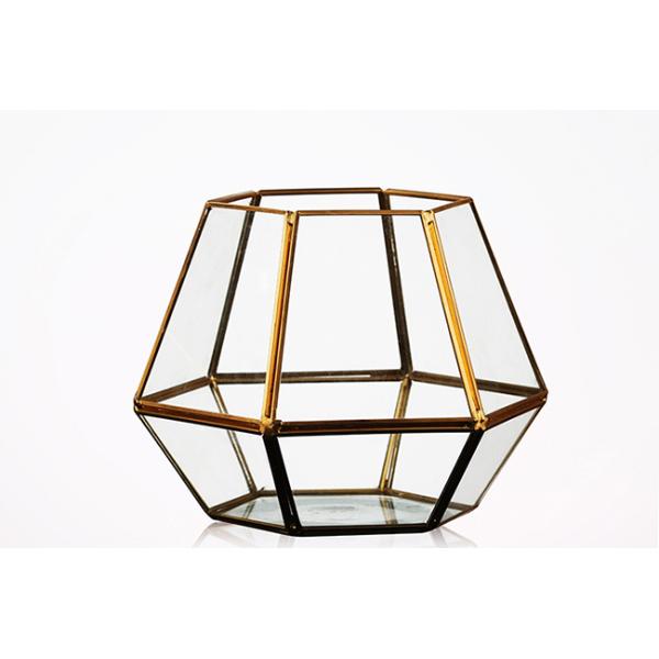 Modern Tabletop Decor Glass Homeware Geometric Terrarium DIY Flower Display Vase