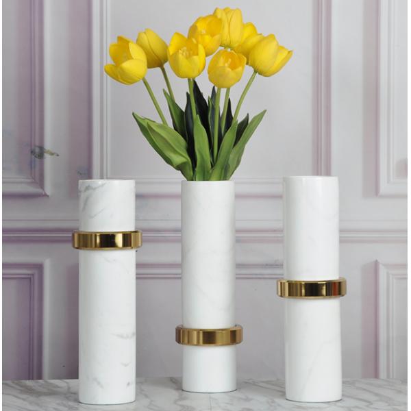 Modern Gold Plated 300mm 270mm Decorative Flower Vase