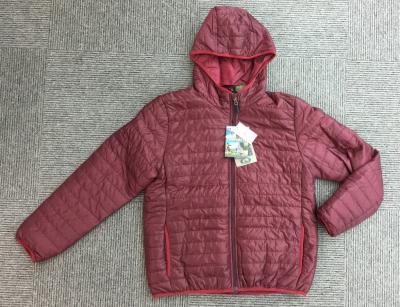 120g Polyester Filling Mens Quilted Down Jacket With Hood Middle Thickness
