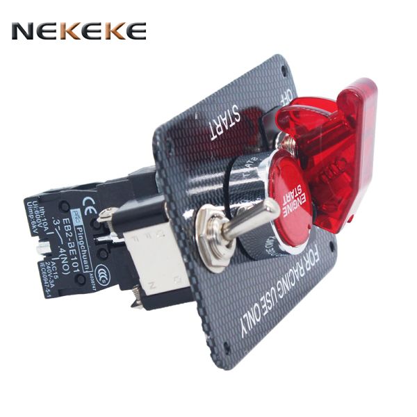 Carbon Fiber IP65 Waterproof 12V 30A Marine Switch Panel for Boats and Racing Cars