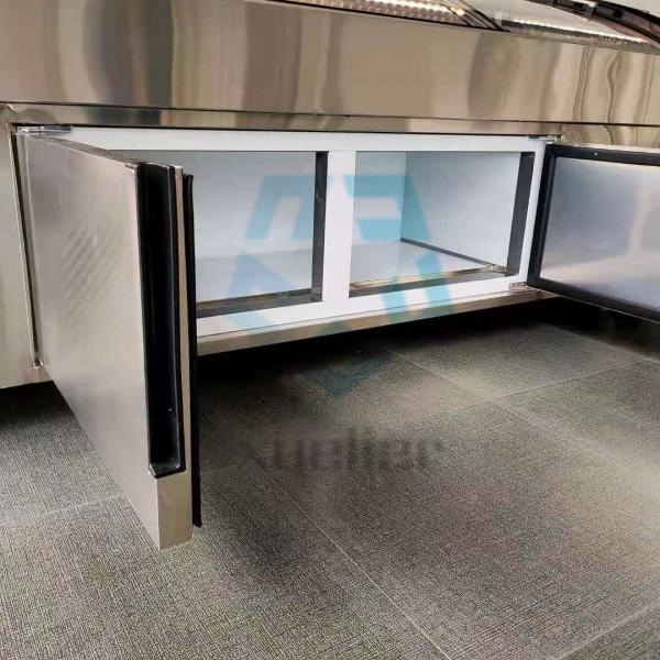 220V Glass Door Chest Freezer R134A Or R290A Painted Steel