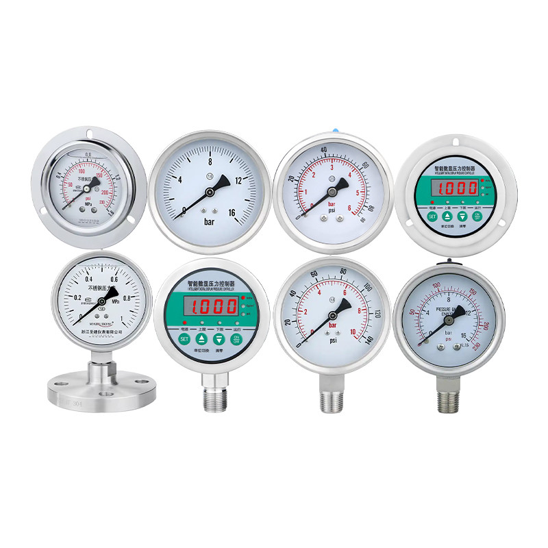 Y60ZBF 60mm Full 304ss Stainless Steel Pressure Gauge for OEM Air Pressure Monitoring
