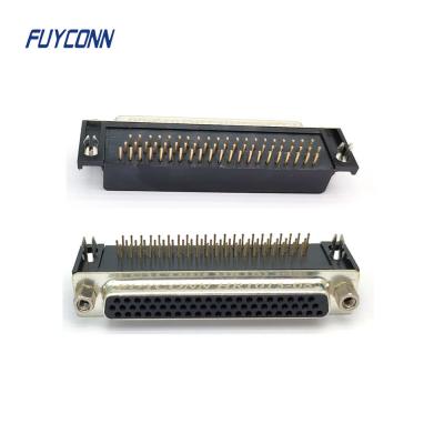 Conector fêmea do DB do PWB 15P 26P 44P 62P do ângulo direito do conector do alto densidade D-SUB