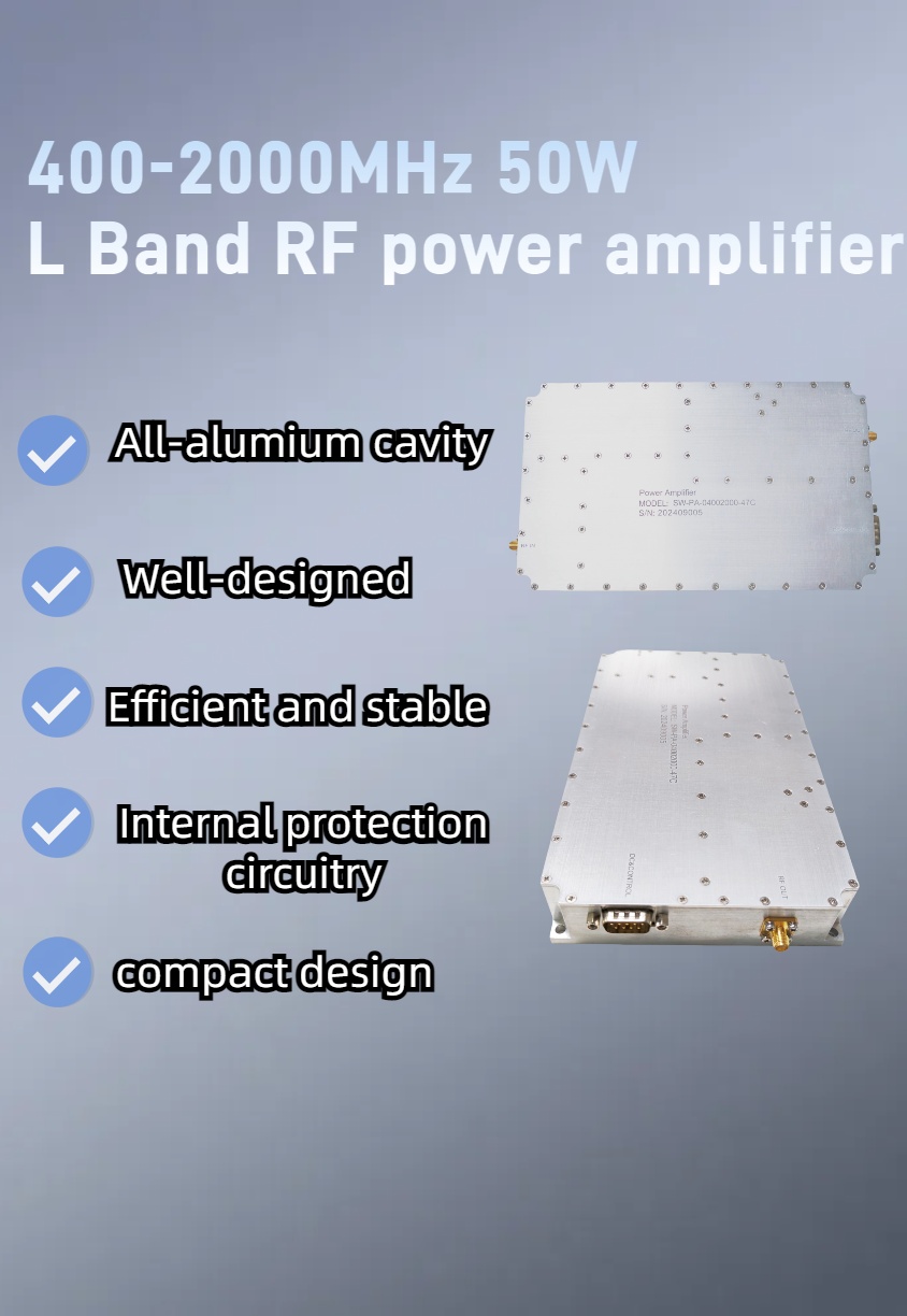 400-2000MHz 50W RF Power Amplifier For Medium- To High-Power Signal Amplification In Testing & Measurement