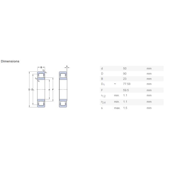 NU 2210 ECP Straight Cylinder Roller Bearing 50 Mm ID 90 Mm OD 23 Mm Width With Polyamide Cage
