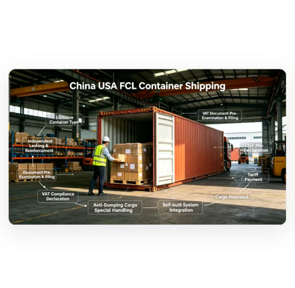 Full Container Load FCL Sea Freight From China To USA Factory Direct FCL Loading