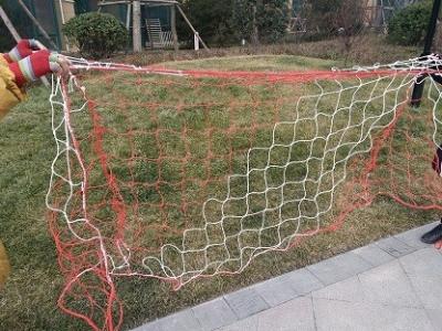 White Portable Football Goals Polyethylene Single Knot