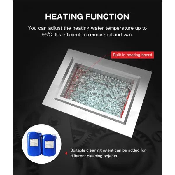Hot-Sale Power Switchable Ultrasonic Filter Cleaner 77L 1200W for Industrial Workpieces