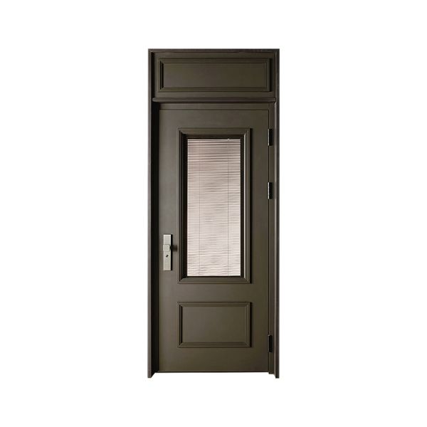 Luxury Villa Galvanized Steel Front Door Anti Theft Burglar Proof Main Entrance