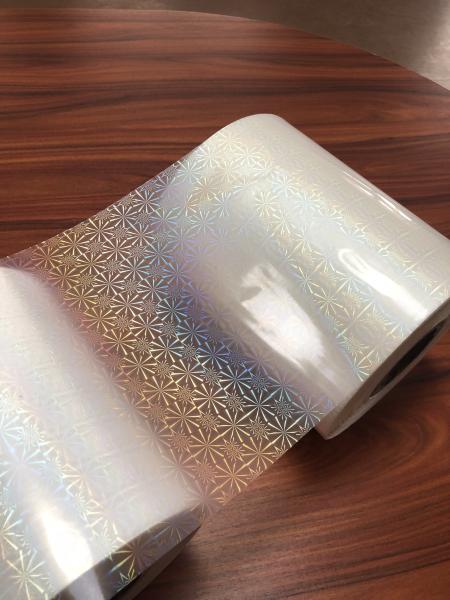 Transparent Holographic Cold Lamination Film 17 Micron Clear Holographic Film For Packaging
