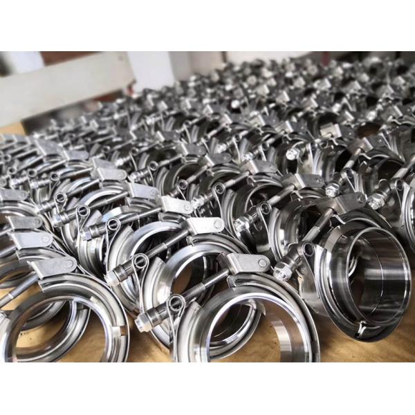 Ss304 OEM 2.5 Inch V Band Clamp With Male And Female Flange