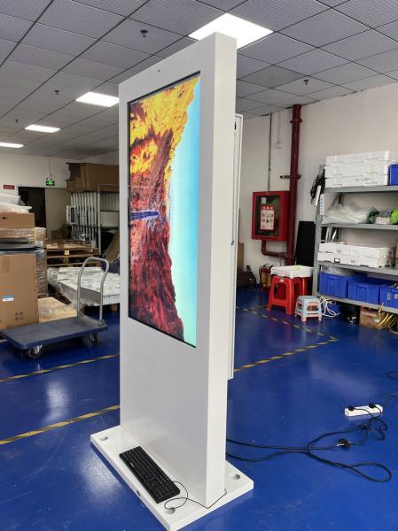 Commercial IP65 Waterproof Outdoor Digital Signage Displays Anti Theft Vertical