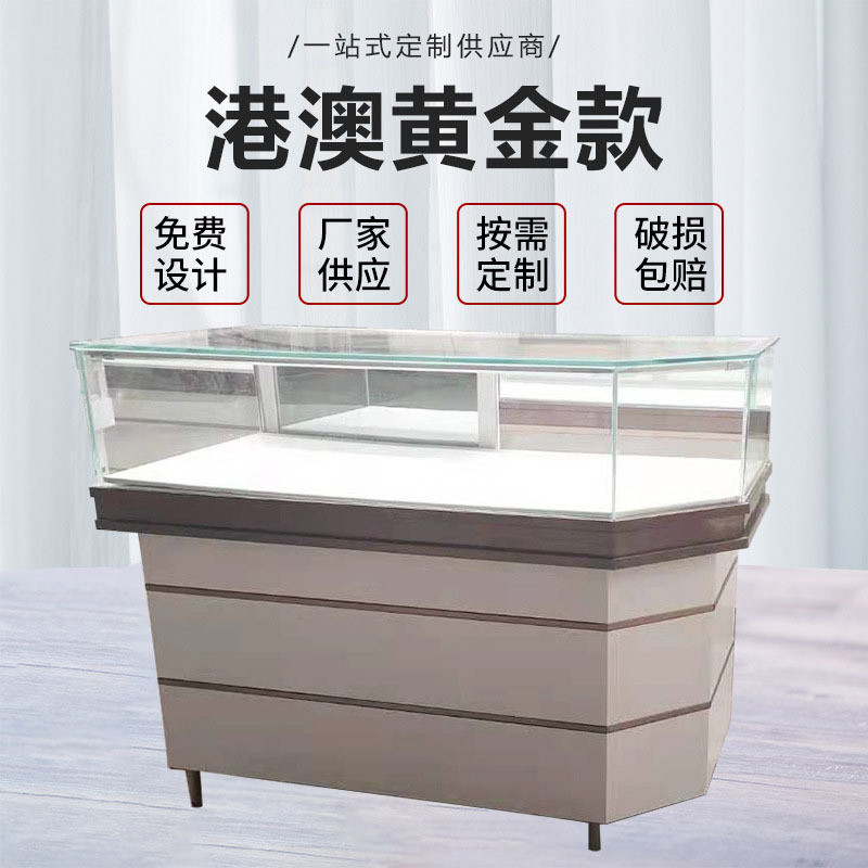 Retail Shops Customized Mirror Jewelry Display Cabinet with Luxury Wood Finish
