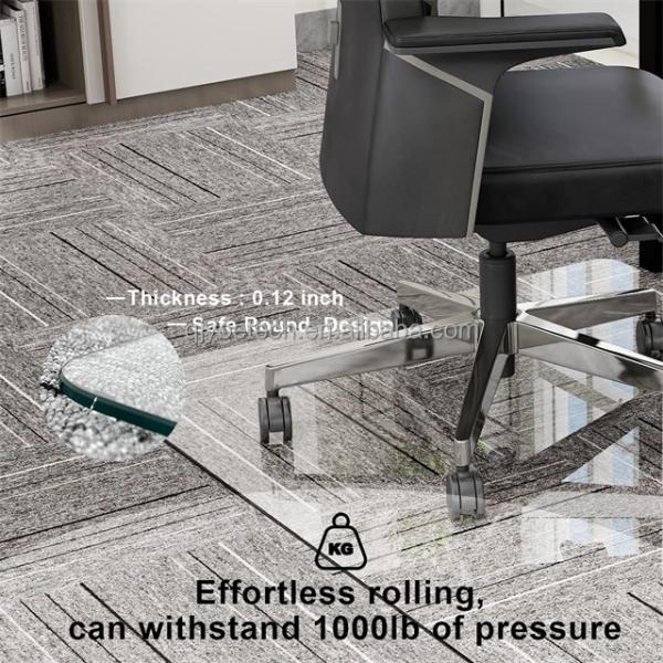 Промышленный класс прозрачное закаленное стекло кресло Мат 1/5 