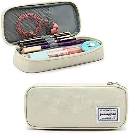 FUXINGYAO PENCIL CASE, MULTI- SLOT PENCIL POUCH, PORTABLE PENCIL BAG, PEN CASE FOR& OFFICE(BLACK)