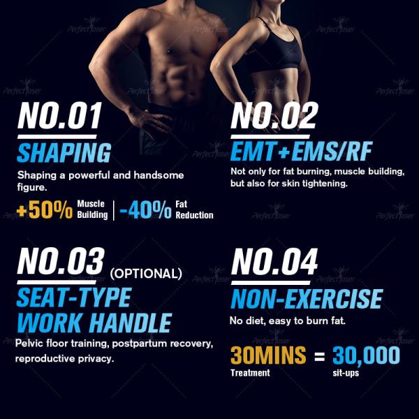 5000W HIEMT EMS Fat Burning Machine Emslim Body Sculpting Fat Removal Weight Loss