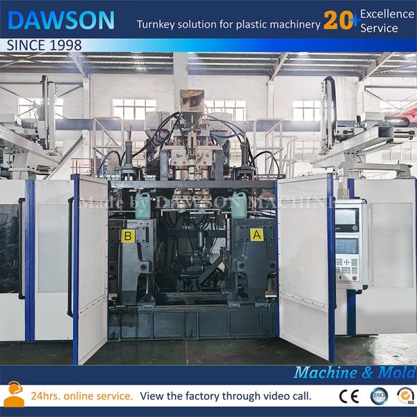 Automatic DSB90II Double Station Blow Molding Machine with Triple Screw for 5L Containers