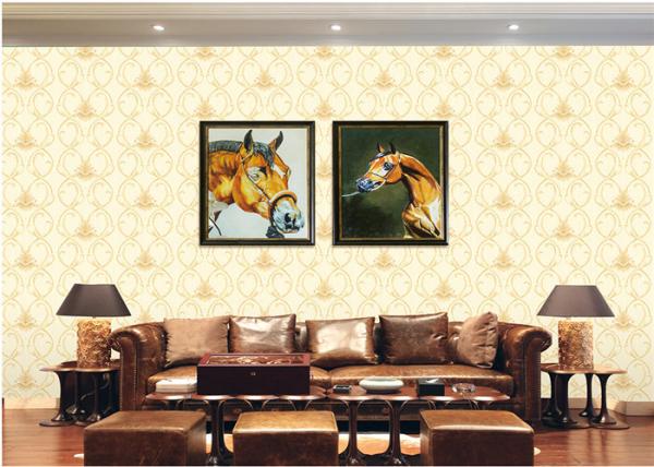 Breathable Modern Wide Width Wallpaper 1.06m With Non Woven Materials