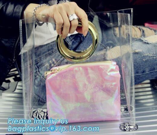 Neon Laser Shopping Bag Tote Bag, PVC bag/handbag for shopping/traveling bag, fashion purses and ladies handbag, PURSE