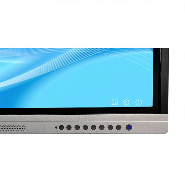 85-inch 4K 20-point touch interactive whiteboard with Android & Win dual OS, equipped with 128G SSD, ideal for online meetings and campus teaching.