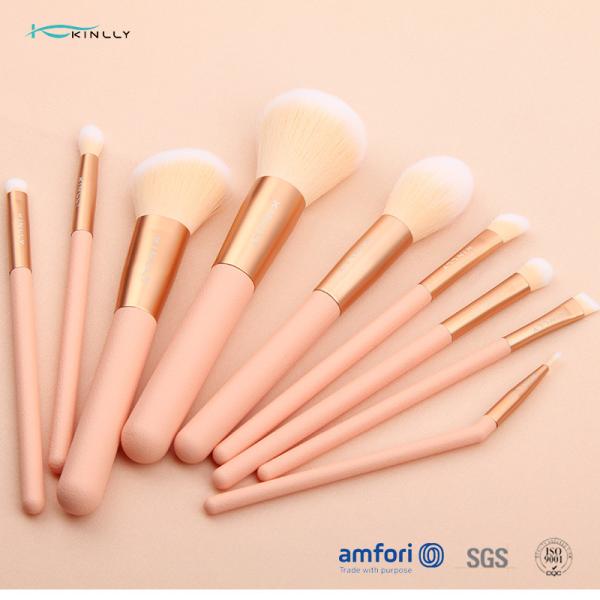 набор щетки макияжа пластиковой ручки 9pcs оранжевый с поли сумкой