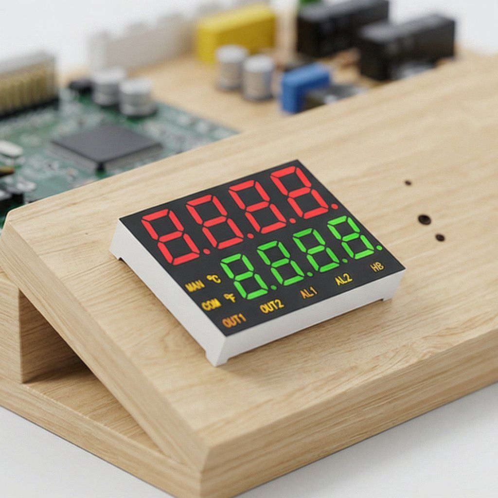 Red/Green/Yellow 4 Digit Dual Line 7 Segment LED Display Common Anode for Temperarture Control