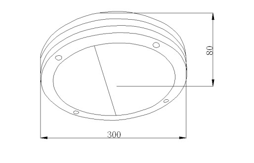 Aluminium Housing Ip65 Bulkhead Light Outdoor LED Ceiling Light PF>0.95