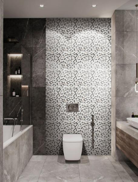 Mosaïque en pierre naturelle carrée 300x300mm, élégante et durable, pour chambre et bureau