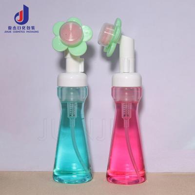 Botella de espuma de plástico de 200 ml para limpieza facial de mascotas, mousse espumoso líquido, bomba, botella de espuma transparente