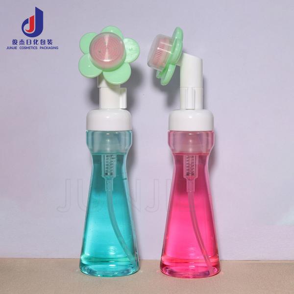 Botella de espuma de plástico de 200 ml para limpieza facial de mascotas, mousse espumoso líquido, bomba, botella de espuma transparente
