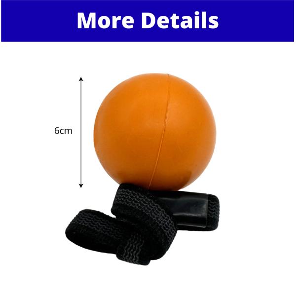 Orange Rubber Ball With Rope Dog Toy Durable For Chewing Tugging Fetching