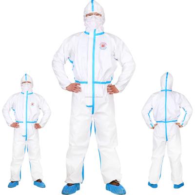 OEM EN 14126 Type 4 Microporous Disposable Coverall With Tape
