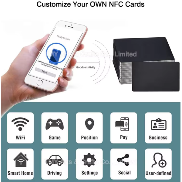 Custom RFID Plastic NFC Google Review Card Printing Logo PVC Social Media Instagram Business Card Restaurant Menu Qr Code