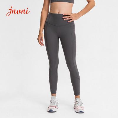 Women Side Phone Pocket 220gsm Workout Leggings Tights No T Line Squatproof Hip Lift