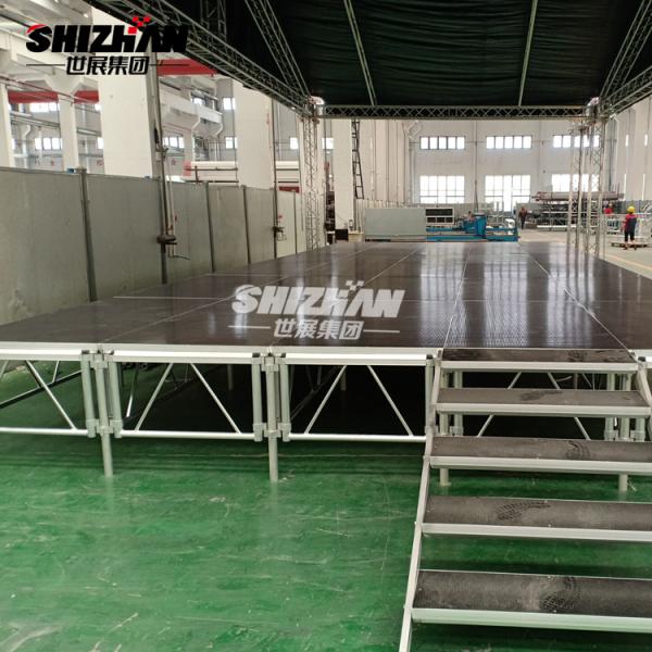 plataforma portátil del piso de la etapa de cristal de aluminio del concierto de rock del 1.22*1.22m