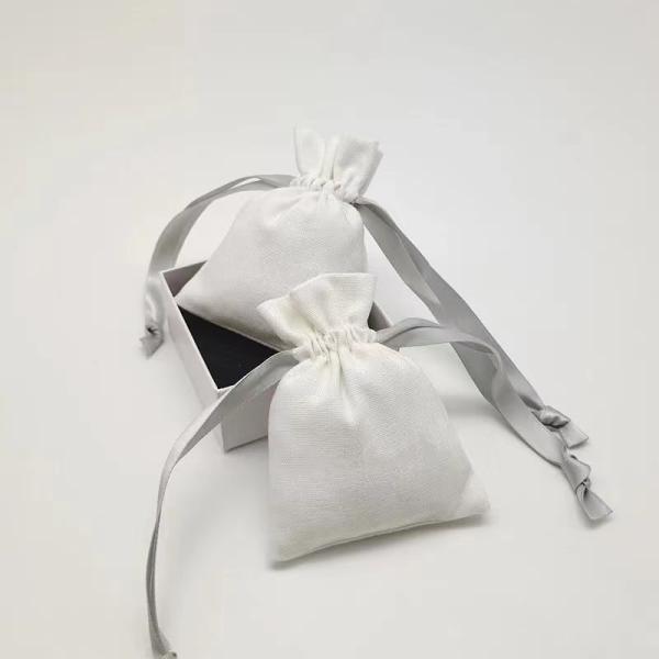 Gold Foil Drawstring Gift Pouches Shipping Jewelry Packaging Bag With Logo