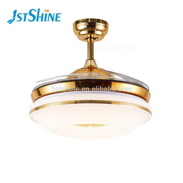 Lâmina escondida 42 polegadas 60W LED ventilador de teto para baixo ruído e decoração elegante da casa