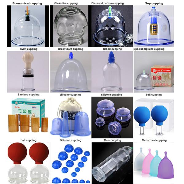 High Transparency 500 Y3 MIX Disposable Hijama Cupping Cups for Body Massage Therapy