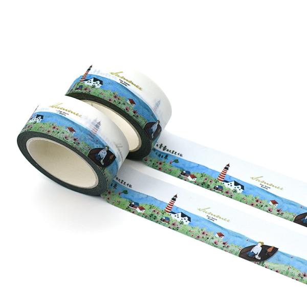 No Residue Printed Japanese Washi Paper Tape For Stationery