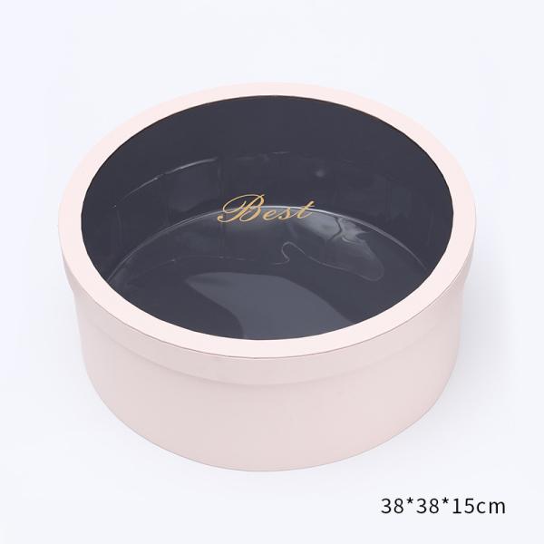 Ручной сделанный круглый золотой штампованный фруктовый цветочный ящик с прозрачным окном Другие Тип ящика