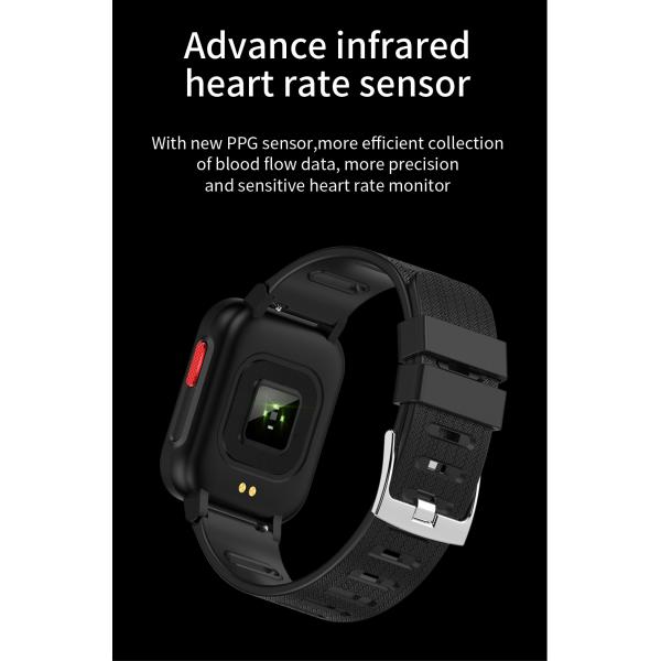Magnetic Charging IPS Blood Pressure Monitor Watch